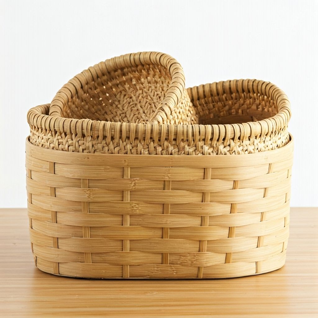 Bamboo Storage Basket Set